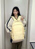 PRUY書(shū)包女生大學(xué)生高中學(xué)生初中生小學(xué)2025新款大容量背包旅行雙肩包 黃色 曬單實(shí)拍圖
