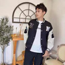 啄木鳥(niǎo)夾克外套男潮流美式棒球服夾克衫外套男休閑時(shí)尚立領(lǐng)戶(hù)外休閑開(kāi)衫 6555黑色 XL （建議130-150斤） 曬單實(shí)拍圖