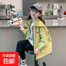 【女童沖鋒衣風(fēng)衣外套】2025新款風(fēng)衣女孩連帽上衣兒童薄款上衣 LXH-W2357【綠色】 160cm 曬單實(shí)拍圖
