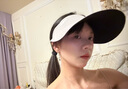 目丸防曬帽女防紫外線(xiàn)遮陽(yáng)帽男遮臉太陽(yáng)帽子大帽檐騎車(chē)跑步夏季空頂帽 淺灰色無(wú)痕 曬單實(shí)拍圖