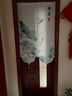 帛莉衛(wèi)生間門簾廁所門風(fēng)水簾現(xiàn)代中式荷花布簾家用臥室?guī)鶔旌煷箝T廚 順遂荷花 兩片式-寬70*高120cm【送伸縮桿 曬單實拍圖