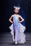 迪牧歐兒童晚禮服主持人亮片生日女童魚(yú)尾公主裙模特走秀鋼琴演奏演出服 圖片色 160 曬單實(shí)拍圖