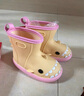 babycrayon卡通鯊魚(yú)拼色款兒童雨鞋男童雨靴女寶水鞋防水幼兒小學(xué)生上學(xué)專(zhuān)用 公主粉【雨鞋】 17 cm內長(cháng)【腳長(cháng)16.5/約4-5歲穿】 曬單實(shí)拍圖