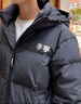 李寧火鍋羽絨服丨情侶冬季石墨烯保暖防潑水抗靜電科技連帽長(cháng)羽絨服 黑色(507款)-2 M 曬單實(shí)拍圖