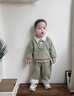 GUYN兒童衛(wèi)衣套裝秋裝2025新款男寶寶衛(wèi)衣褲子秋季嬰兒童衣服分體兩件 灰綠 73 默認尺碼11 曬單實拍圖