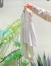 戴維貝拉女童涼感七分褲套裝夏裝中大童抗菌國風(fēng)兩件套 曬單實(shí)拍圖