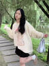 燦圖韓版甜美小狗毛衣女秋冬季慵懶風(fēng)高級感內(nèi)搭針織打底衫寬松上衣服 白色 均碼 【建議80~150斤】 曬單實(shí)拍圖