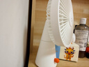 艾美特（AIRMATE）小風扇桌面便攜式小型電風扇充電辦公宿舍學生床頭夾扇臺夾扇 【3000毫安充電款/三檔】米白色 曬單實拍圖