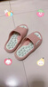 ECAC按摩拖鞋女款2025新款夏居家防滑防臭足弓支撐平底養(yǎng)生涼老人拖鞋 皮紅【材質(zhì)升級款送爸媽更安心】 36 -37（推薦35-36腳） 曬單實拍圖