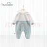 歡喜小熊 嬰兒衣服春秋純棉外出男童嬰幼兒新年哈衣爬服寶寶秋季連體衣 凈色-藍色 80cm (建議10-18月身高73-80cm) 曬單實(shí)拍圖