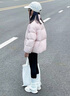 圖圖小象童裝女童羽絨服2025冬裝新品兒童三防短款大童白鴨絨外套加厚保暖 黑色 150 【身高約150cm】 曬單實拍圖