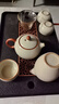 蘇氏陶瓷（SUSHI CERAMICS）汝窯茶具茶壺蓋碗主人杯帶茶盤(pán)功夫茶具平價(jià)禮品中秋節禮物J1220 曬單實(shí)拍圖