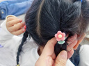 BARY REEF兒童拇指卡通可愛(ài)發(fā)圈頭飾女童寶寶扎小揪揪皮筋不傷發(fā)彈性好頭繩 草莓向日葵10件套 曬單實(shí)拍圖