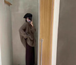 妃莉杋（FeiLiFan）針織連衣裙女裝2025秋冬新款小個(gè)子氣質(zhì)顯瘦小香風(fēng)毛衣裙子女套裝 咖色上衣+半身裙 M 曬單實(shí)拍圖