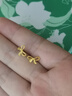 中國(guó)黃金（CHINA GOLD）黃金耳釘蝴蝶結(jié)耳環(huán)女足金耳飾七夕情人節(jié)生日禮物送女友老婆愛(ài)人 足金蝴蝶結(jié)耳釘+玫瑰禮盒 曬單實(shí)拍圖