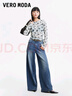 VEROMODA T恤女2025夏季新款高街潮流抽繩蝴蝶印花長袖薄紗上衣325302001 曬單實拍圖