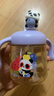 貝親（Pigeon）兒童牛奶杯1-3歲 寶寶喝奶瓶 PPSU直飲泡奶吸管水杯 紫色330mL 曬單實(shí)拍圖