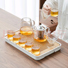 唐豐功夫茶具套裝家用客廳小套泡茶小茶臺(tái)日式茶盤簡(jiǎn)易小茶具整套 春羨茶盤+天機(jī)玻璃壺套組 曬單實(shí)拍圖