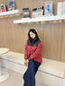 鴨鴨（YAYA）時空道宇系列羽絨服男女同款2025新款情侶立領(lǐng)羽絨面包服S 青光黑色 L (175) 【適合130-150斤】 曬單實拍圖