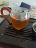 容山堂禾器玻璃公道杯茶漏三件套耐熱加厚分茶器茶海茶杯功夫茶具配件 禾器玻璃晶彩翊口茶海-琥珀大號(hào) 曬單實(shí)拍圖