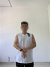 帛芮寬肩背心男純棉運(yùn)動(dòng)無袖背心內(nèi)穿健身籃球跑步男士白色打底汗衫 曬單實(shí)拍圖