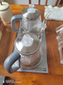 新飛全自動(dòng)上水電熱水壺玻璃泡茶桌茶臺(tái)燒水壺一體機(jī)燒水器大容量辦公室功夫茶煮水壺茶具套裝泡茶機(jī) 1L 37x20雙邊上水煮茶款（燒水壺+煮茶壺） 曬單實(shí)拍圖