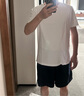 布先生春夏季短袖T恤男士純棉小白T純色內搭打底衫 白色 M(170) 曬單實拍圖