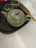 弘寶汝窯 粉青清雅茶組 功夫茶具一壺兩杯 汝窯茶具套裝茶壺茶杯開(kāi)片 曬單實(shí)拍圖