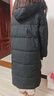 鴨鴨（YAYA）王一博同款極寒泡芙羽絨服女士長(cháng)款過(guò)膝加厚戶(hù)外情侶東北防寒外套 青光黑色 L /175 曬單實(shí)拍圖