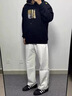 倉(cāng)石一樹 KAZUKI KURAISHI美式復(fù)古高街白色全棉牛仔褲男士寬松直筒褲秋季潮牌大碼休閑長(zhǎng)褲 白色 29 【建議110-120斤】 曬單實(shí)拍圖