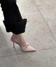 CHARLES&KEITH緞面蝴蝶結尖頭高跟涼鞋女生日禮物CK1-60361556 Light Pink淺粉色 38 曬單實(shí)拍圖