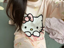俊俊穗迪美（JUNJUNSUIDIMEI）hellokitty睡衣女春秋季純棉長(cháng)袖女士大碼胖mm少女學(xué)生可愛(ài)家居服 長(cháng)袖-XY-3572 L （適合100-120斤） 曬單實(shí)拍圖