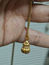 世紀緣福祿金瓜18K金吊墜金南瓜葫蘆拉絲爆閃項鏈掛墜送女友生日禮物 曬單實(shí)拍圖