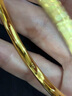 中國黃金（CHINA GOLD）5201314黃金手鐲女足金鐲子送女友老婆生日禮物 金重約5.2g 54#【送玫瑰禮盒】【今/次日達】 曬單實(shí)拍圖