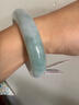 千載一玉【孤品】翡翠手鐲女士糯冰玉手鐲珠寶玉器清水芙蓉正裝鐲子送女友 【款三約53毫米】QZC8301i 曬單實(shí)拍圖