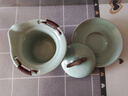 76茶業(yè)汝窯蓋碗陶瓷功夫茶具單個(gè)大號茶碗帶蓋手抓壺耐熱防燙功夫茶具 汝窯蓋碗-天青色 曬單實(shí)拍圖