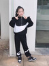 G.DUCKKIDS女童春秋裝套裝2024新款洋氣外套兒童運(yùn)動(dòng)服中大童秋冬季加絨衣服 黑色套裝 150cm 曬單實(shí)拍圖