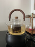 容山堂加厚玻璃蒸煮茶壺泡茶壺家用大容量燒水壺煮茶器圍爐養生壺茶壺 玻璃煮茶壺-遠橋提梁壺1500ml 曬單實(shí)拍圖