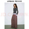 UR七夕2025秋季新款女裝潮流時髦撞色拼接V領(lǐng)針織衫UWJ950069 中灰 (面料微透) XL 曬單實拍圖
