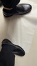 卡帝樂(lè )鱷魚(yú)（CARTELO）2025新款商務(wù)休閑鞋男款西裝軟面套腳皮鞋男士樂(lè )福鞋K051黑色41 曬單實(shí)拍圖