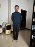 頂峰保羅（Dingfengbaoluo）美式休閑褲男秋冬重磅加絨加厚時(shí)尚保暖闊腿衛長(cháng)褲子DFK41黑色L 曬單實(shí)拍圖