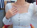 百年老鳳祥四葉草999純銀項鏈彩金吊墜女生送女友情人節生日禮物 玫瑰金款項鏈可調節+精美禮盒 曬單實(shí)拍圖
