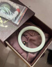 拾想新疆和田玉羊脂玉手鐲正圈玉石白玉鐲子女款禮品昆侖玉手鐲附證書(shū) 圈口54mm 曬單實(shí)拍圖