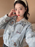 Teenie Weenie小熊女裝外套2025年秋季新款復古街頭休閑感牛仔上衣 淺藍色 S 曬單實(shí)拍圖