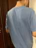 京東京造【10A抗菌】t恤男短袖t恤秋季女款白小T蘇超打底衫 霧霾藍(lán) L 曬單實拍圖