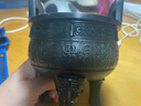 銅鼎擺件仿古青銅器西周大克鼎辦公桌玄關(guān)桌面工藝品大型落地擺設 沙金高14cm【配底座】 曬單實(shí)拍圖