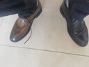 百麗男鞋商務(wù)正裝皮鞋休閑增高軟底真皮鞋10503AM0 棕色-內(nèi)增高 41 曬單實(shí)拍圖