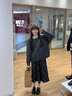 韓璐嬌（hanlujiao）連衣裙女裝秋冬季2025新款寬松日系復古慵懶風(fēng)毛衣配半身裙子套裝 灰色毛衣+打底衫+半身裙 M 曬單實(shí)拍圖
