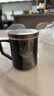 叁旬（sanxun） 知行陶瓷泡茶馬克杯帶蓋過(guò)濾水杯女男辦公室茶水分離杯子定制 知行【禪風(fēng)黑】 曬單實(shí)拍圖