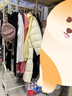 麥田（HCMAITI）衣帽架落地臥室簡易可移動室內(nèi)衣服收納置物架家用陽臺宿舍掛衣架 （熱銷款）60cm-奶油白【雙層置物網(wǎng)籃】 曬單實(shí)拍圖